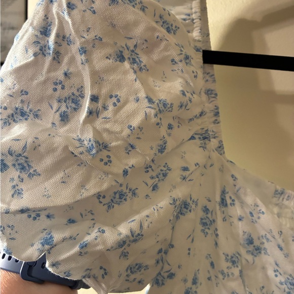 Altar'd State “Clara” Floral Mini Dress Milkmaid Cottagecore Coquette Demure L - Picture 5 of 11